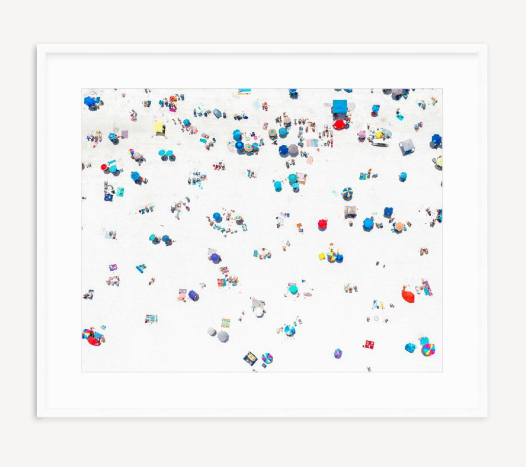 christine mueller, beach,umbrellas,vacation, fine art photography