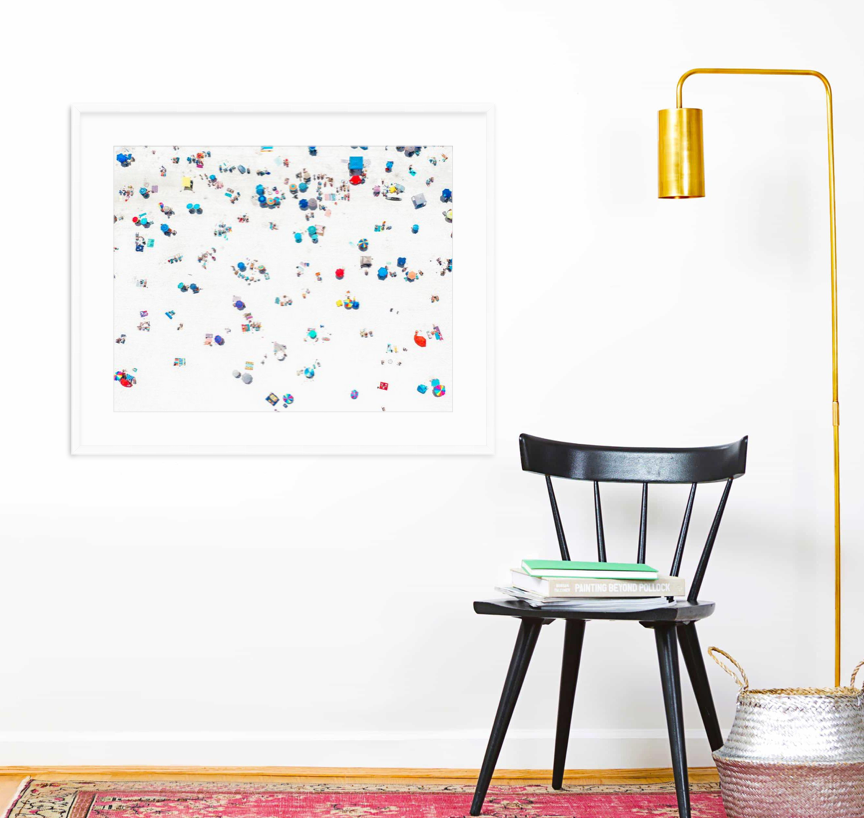 christine mueller, beach,umbrellas,vacation, fine art photography