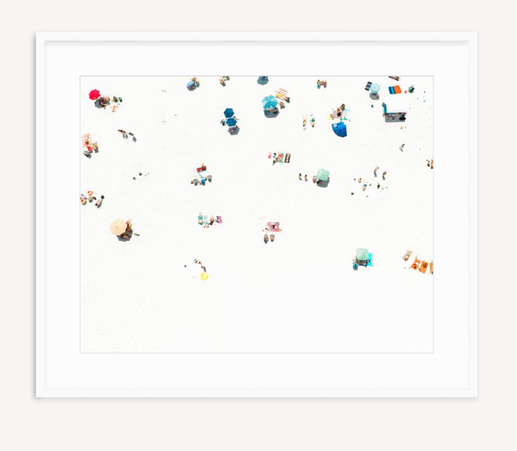 christine mueller, beach,umbrellas,vacation, fine art photography