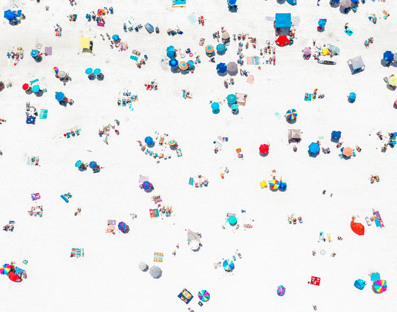 christine mueller, beach,umbrellas,vacation, fine art photography