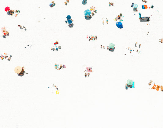 christine mueller, beach,umbrellas,vacation, fine art photography