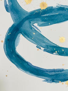 Blue Swirl 5 - Christine Mueller Art