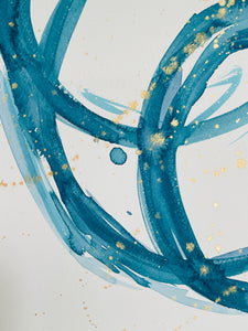 Blue Swirl 6 - Christine Mueller Art