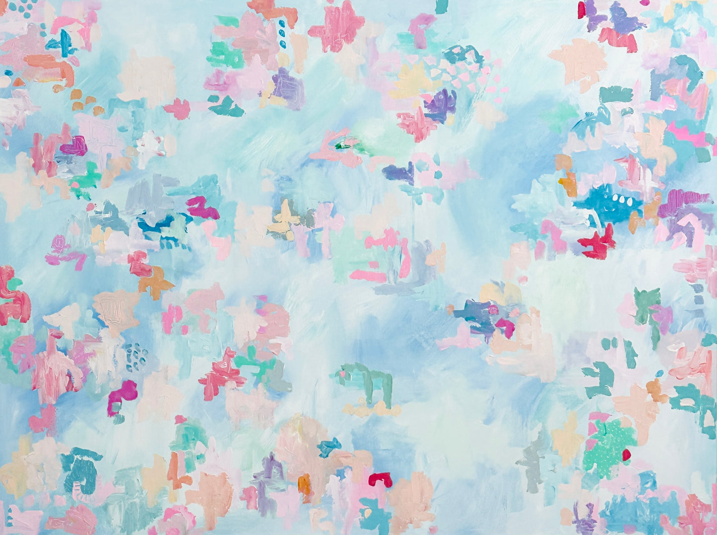 abstract, modern home decor, Christine Mueller, large fine art canvas painting, colorful