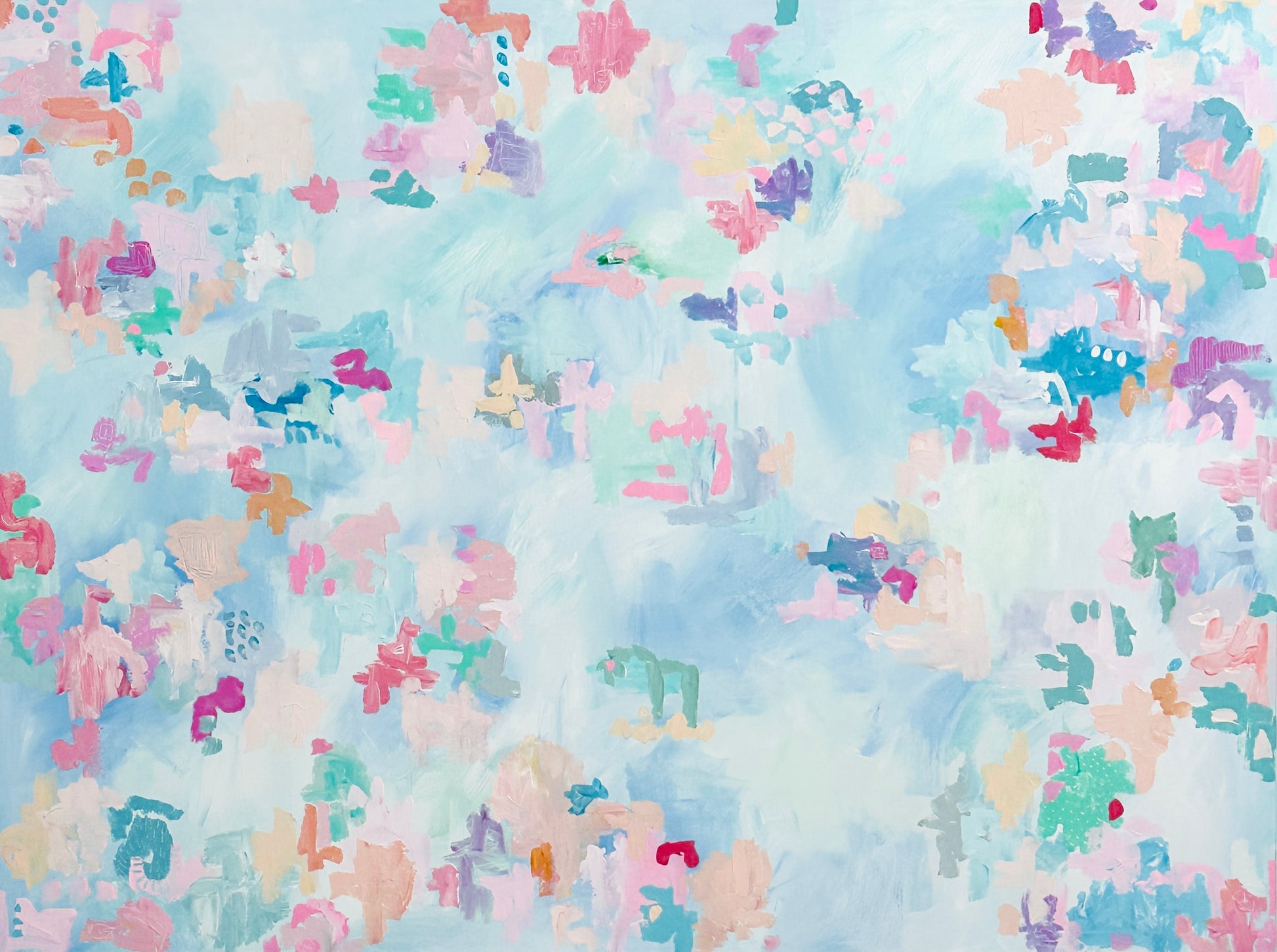 abstract, modern home decor, Christine Mueller, large fine art canvas painting, colorful